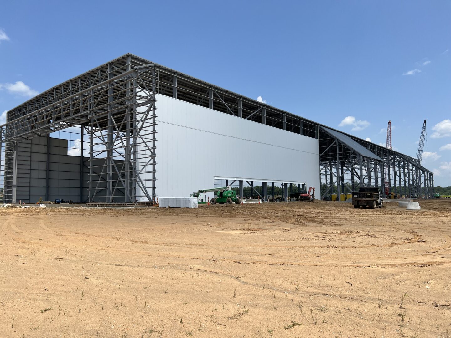 July 2023: Boom Supersonic Superfactory South exterior wall. 